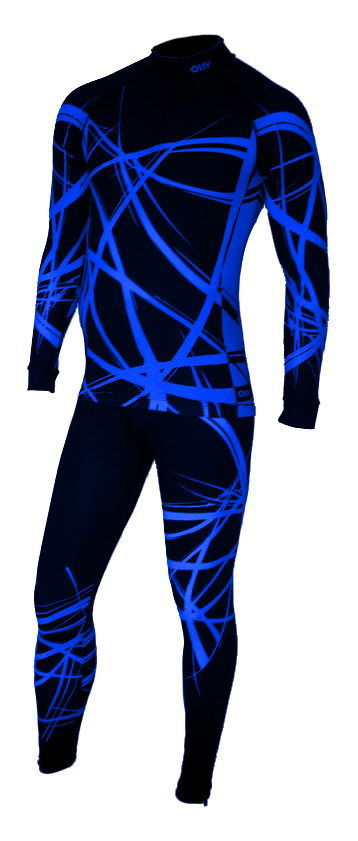 Olly Bright лыжный комбинезон black/blue - 2