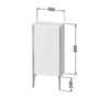 Duravit XViu XV1306RB122 Шкаф подвесной 890x500x240мм, с 1 дверью, 2 стеклянными полками (петли справа), цвет: белый глянцевый/champagne matt