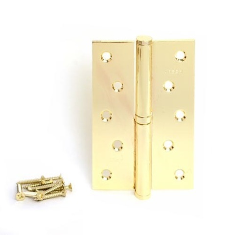 Петля дверная APECS 120x80-B Steel G L золото левая (1 шт)