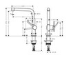 Hansgrohe Talis M54 72840340 Высокий смеситель для кухни (чёрный хром шлифованный)