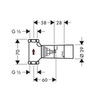 Hansgrohe 15974180 Встраиваемая часть запорного вентиля