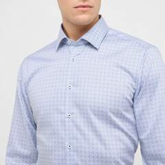 Сорочка мужская Eterna Slim Fit 1294-F171-12 с голубым принтом