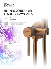 Смеситель с гигиеническим душем встраиваемый Lemark LMF-2018S-BRRG 