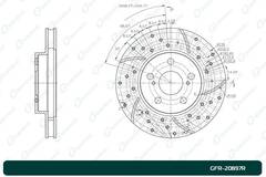 Диск тормозной перфорированный вентилируемый G-brake GFR-20897R правый