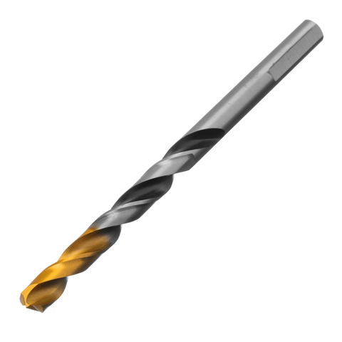 Сверло спиральное по металлу 7,0 x 109мм, Р6М5, Golden Tip, многогранная заточка Denzel