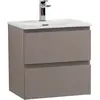 BelBagno KRAFT 39-500/390-2C-SO-СO База под раковину подвесная с фрезерованными ручками по всей длине фасада с 2 выкатн. ящ.,Бежевый Мат.,500x395x500