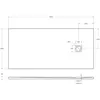 BelBagno TRAY-MR-UNO-AH-170/80-35-W-NO Поддон из искусственного мрамора в комплекте с сифоном с чёрной матовой декоративной накладкой
