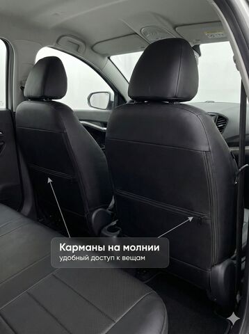 Чехлы Лада Веста (2015-2024) - экокожа, черный - фото 5