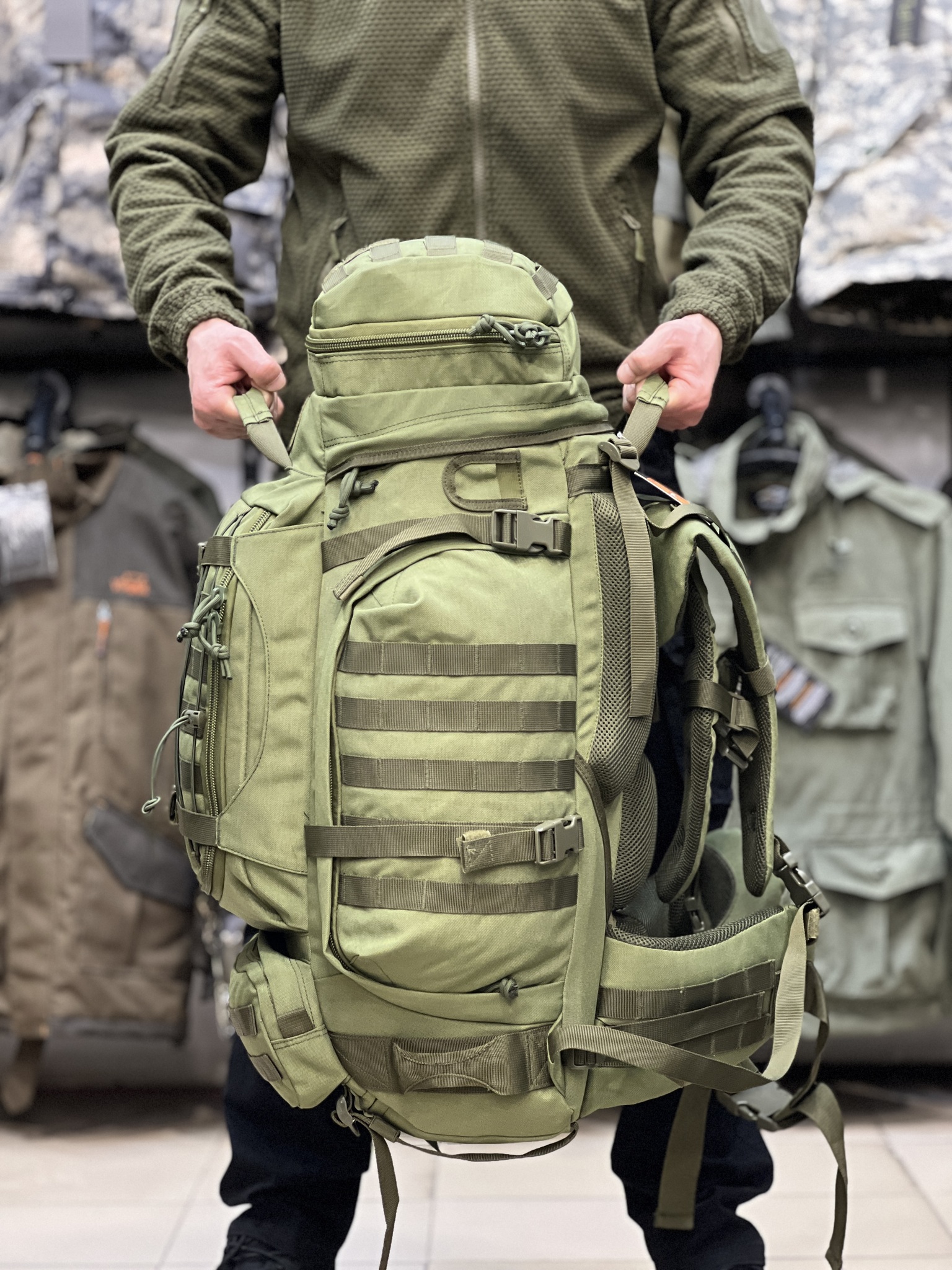 Рюкзак рейдовый 7.62, 100 л, Олива