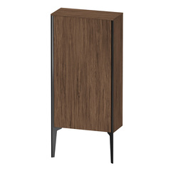 Duravit XViu XV1306RB221 Шкаф подвесной 890x500x240мм, с 1 дверью, 2 стеклянными полками (петли справа), цвет: walnut dark/черный матовый фото