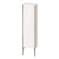 Duravit XViu XV1315LB122 Шкаф подвесной 1330x400x240мм, с 1 дверью, 3 стеклянными полками (петли слева), цвет: белый глянцевый/champagne matt фото