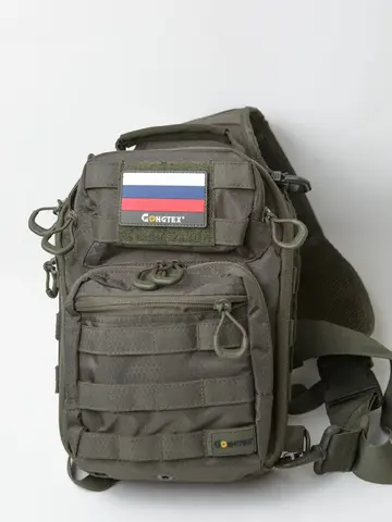 Тактический Рюкзак-сумка GONGTEX однолямочный Олива