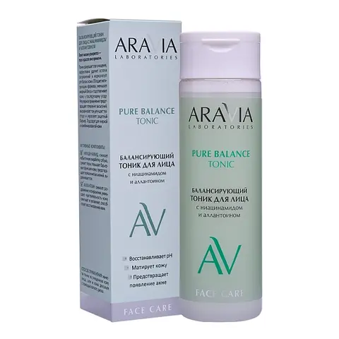 Балансирующий тоник для лица с ниацинамидом и аллантоином Pure Balance Tonic, 200 мл ARAVIA Laboratories