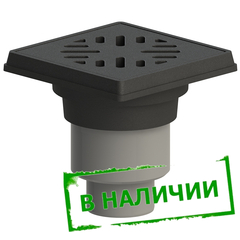 ТП-606.1 Трап дворовый с чугунной решеткой и подрамником с грязеуловителем Dn110/160
