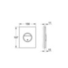 GROHE Nova Cosmopolitan Light 38809000 Клавиша смыва для унитаза