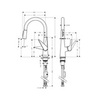 Hansgrohe Talis M51 72813800 Смеситель для кухни с выдвижным изливом и лейкой