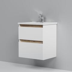 Тумба с раковиной подвесная, 55 см, 2 ящика, белый глянец AM.PM X-Joy - M85AFHX0552WG