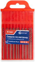 Сверло по металлу Cutop Profi с кобальтом 5%, 1,5 x 40 мм (10шт./уп.)---