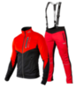 Victory Code Go Fast разминочный лыжный костюм с лямками red-red - 1