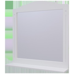 Шкаф навесной, зеркало, 800, коллекция (Адель, Белый древесный, Белый древесный)