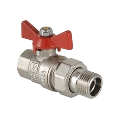 Кран шаров. BASE 1/2" с америк. бабочка VALTEC