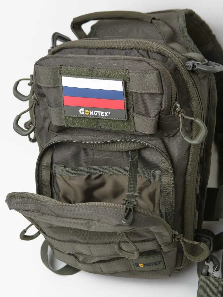 Тактический Рюкзак-сумка GONGTEX однолямочный Олива