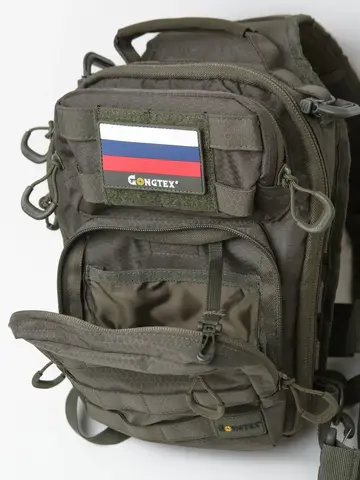 Тактический Рюкзак-сумка GONGTEX однолямочный Олива