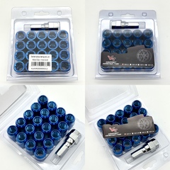 Комплект колесных гаек под внутр. шест. M12x1.5 20шт. + Ключ Синий