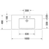 Duravit Vero 329100070 Раковина для мебели без перелива, без отв. под смес., 1050x490мм, цвет: Белый