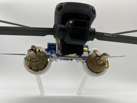 Двойная система сброса и доставки груза для квадрокоптера DJI Mavic 3