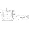 Ceramica Nova Grace CN7011MB Раковина накладная с отверстием под смеситель, 61x45.7, цвет: черный матовый