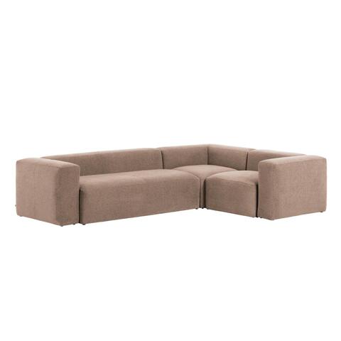 Фото: Угловой 4-х местный диван Blok 320 x 230 cm розовый - основной вид