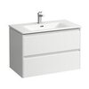 Laufen Palace 8.6070.5.261.104.1 Комплект мебели 800х450х545 мм., с раковиной Slim, 2 ящика, органайзер для ящика, ручка анодированный алюминий, цвет белый глянцевый
