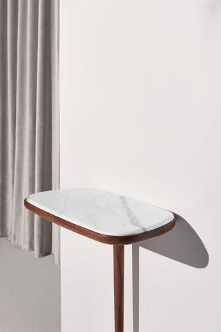Фото: Консоль из черного ясеня с мрамором Nomon CONSOLA Marble - основной вид