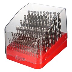 Набор сверл по металлу 1-10мм 91шт DIN338 HSS-G 118° (пл. кейс) H-Tools PRO 214223PRO