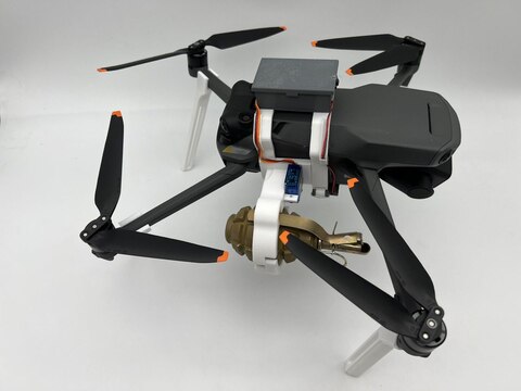 Двойная система сброса и доставки груза для квадрокоптера DJI Mavic 3