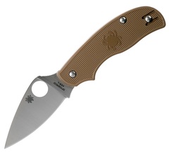 Фото Складной нож Spyderco Urban SPRINT RUN C127PBN, сталь AEB-L Satin Plain, рукоять пластик FRN, коричневый