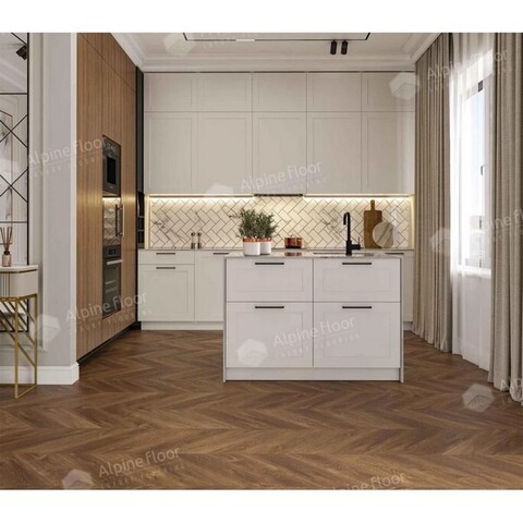 SPC ламинат Alpine Floor - Chevron Дуб Коричневый (ECO 18-13)