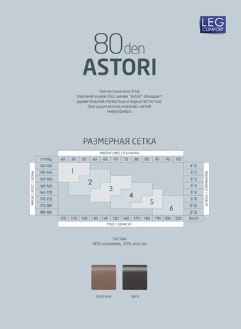 Колготки 80  р.2 nero ESLI ASTORI — фото 6