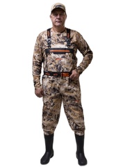 Демисезонные вейдерсы для охоты, рыбалки  Remington Rainstorm with boots Yellow Waterfowl Honeycombs на remingtonn.ru