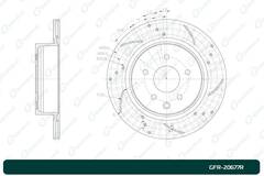 Диск тормозной перфорированный G-brake GFR-20677R правый