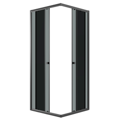 Душевое ограждение Niagara Eco NG-1008-14QT (80х80х190) квадрат,раздвижное,черный,стекло тонированное,1 место