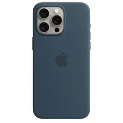 Силиконовый чехол с поддержкой MagSafe Apple Silicone Case для iPhone 15 Pro Max, Storm Blue (Штормовое небо)
