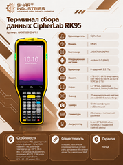 ТСД Терминал сбора данных CipherLab RK95 AK95786N2NPR1