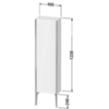 Duravit XViu XV1315LB221 Шкаф подвесной 1330x400x240мм, с 1 дверью, 3 стеклянными полками (петли слева), цвет: walnut dark/черный матовый