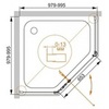 Cezares Eco ECO-O-P-1-100-C-CR Душевой уголок 100x100, цвет: хром