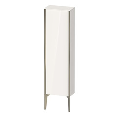 Duravit XViu XV1315RB122 Шкаф подвесной 1330x400x240мм, с 1 дверью, 3 стеклянными полками (петли справа), цвет: белый глянцевый/champagne matt фото
