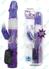 Фиолетовый вибратор-ротатор  MINI I-VIBE RABBIT