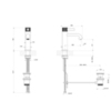 Gessi Inciso 58001#299 Смеситель для раковины на 1 отверстие с донным клапаном Цвет: nero XL