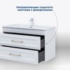 Aquanet 347849 Тумба с раковиной Бостон new 100 (Flat) цв.белый сатин, ручки золото (347849)
